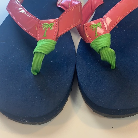 Margaritaville Navy & Pink flip flops size M / 9 - Picture 4 of 11